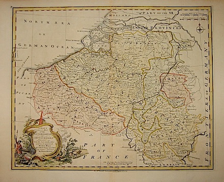 Bowen Emanuel (1694-1767) A New & Correct map of the Netherlands, or Low Countries... 1788 Londra 